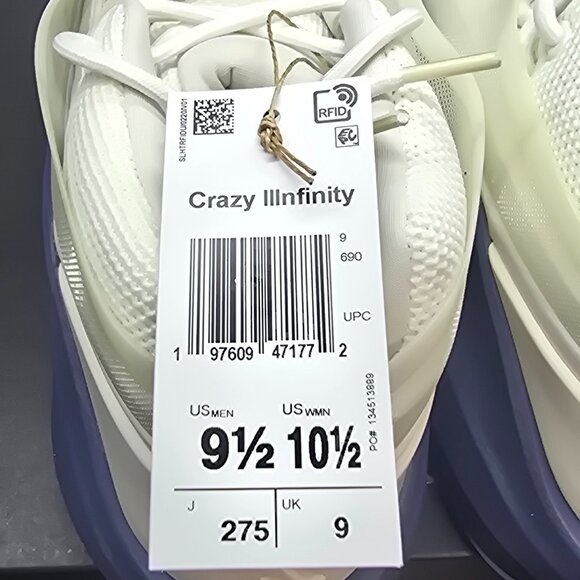 adidas CRAZY IIINFINITY Basketball Shoes ‘Preloved Ink’ JH6815 Size 9.5 M - Picture 8 of 9